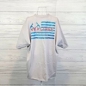 Realtree fishing graphic Men's Classic tee - grey Size 3XL